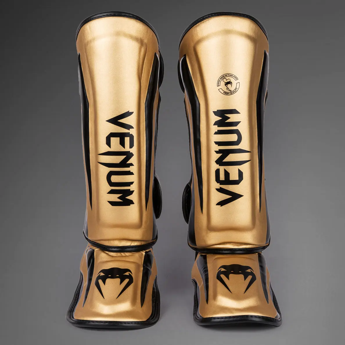 Venum Elite Standup Shin guards - Gold/Black заден изглед