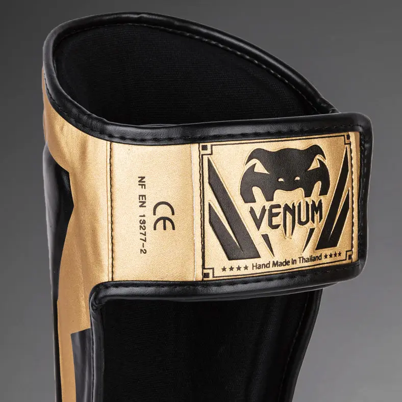Venum Elite Standup Shin guards - Gold/Black етикет