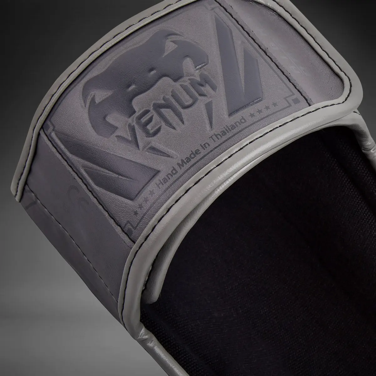 Venum Elite Standup Shinguards - Grey етикет "Hand Made In Thailand"