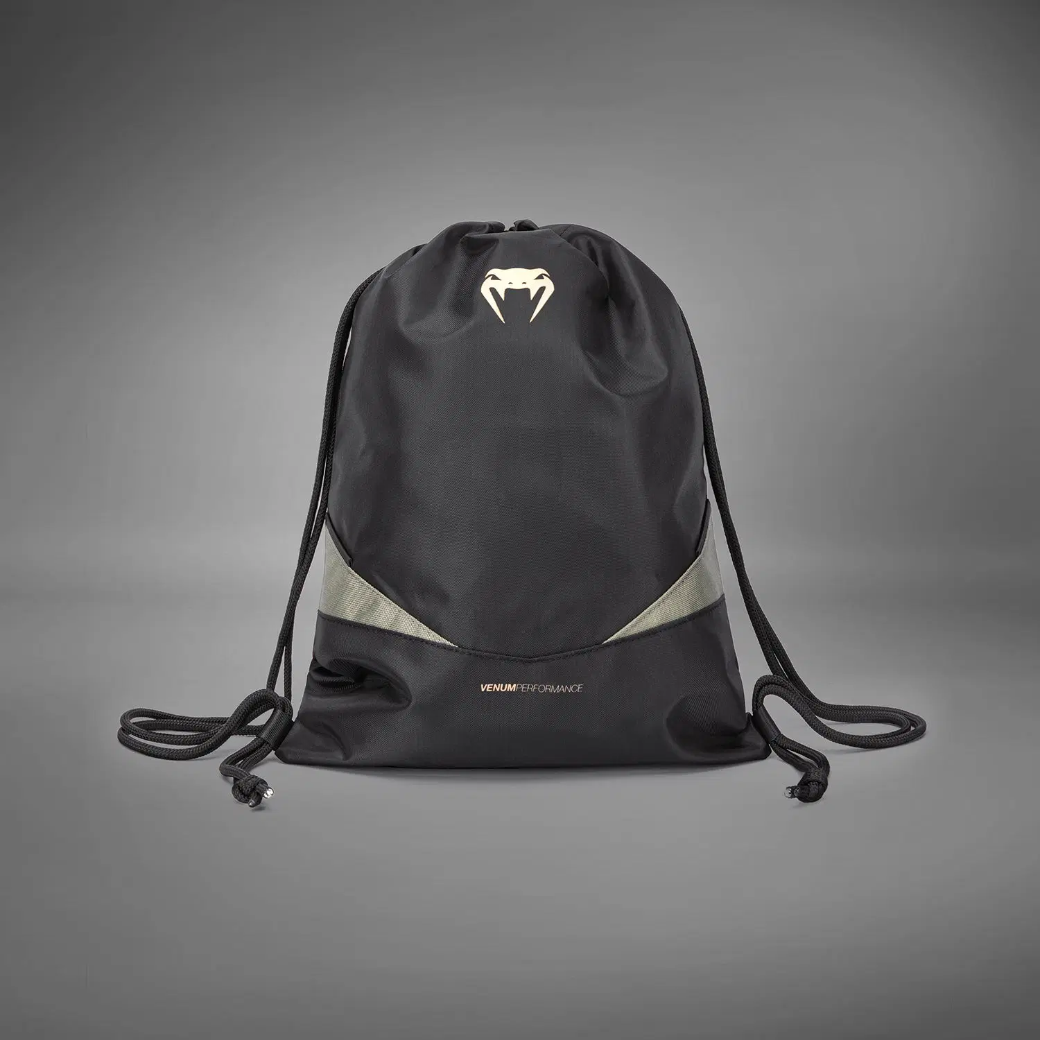 Venum Evo 2 Drawstring Bag (15-20L) - Black/Khaki, преден изглед