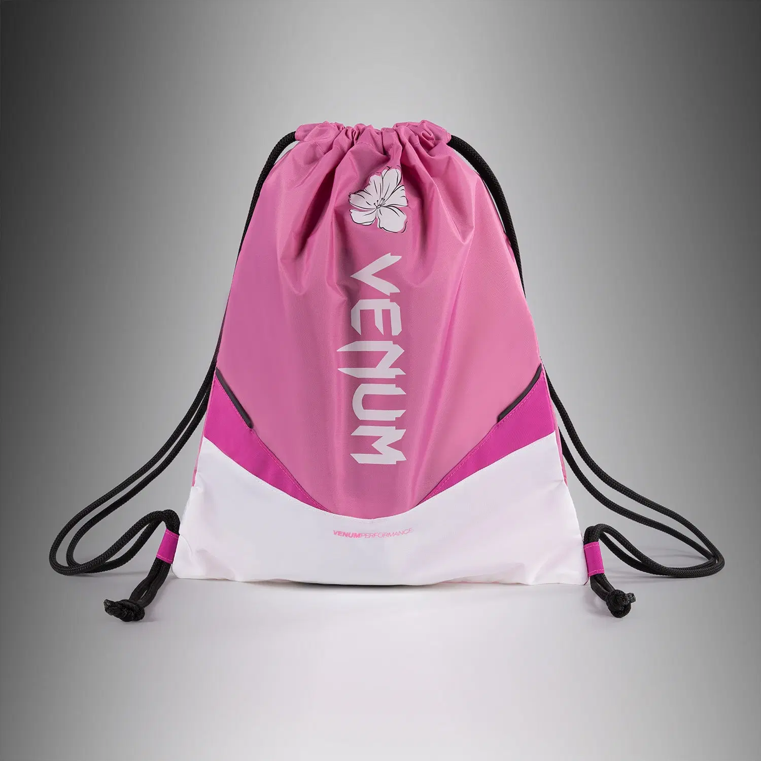 Venum Evo 2 Flower Drawstring Bag (10-15L) - Candy Pink/ White, преден изглед