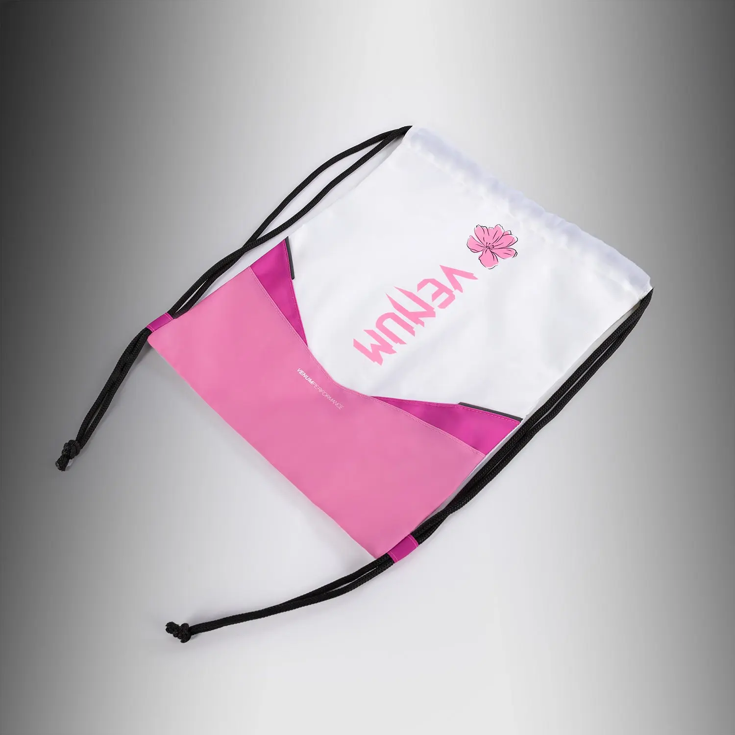 Venum Evo 2 Flower Drawstring Bag (10-15L) - White/Candy Pink под ъгъл