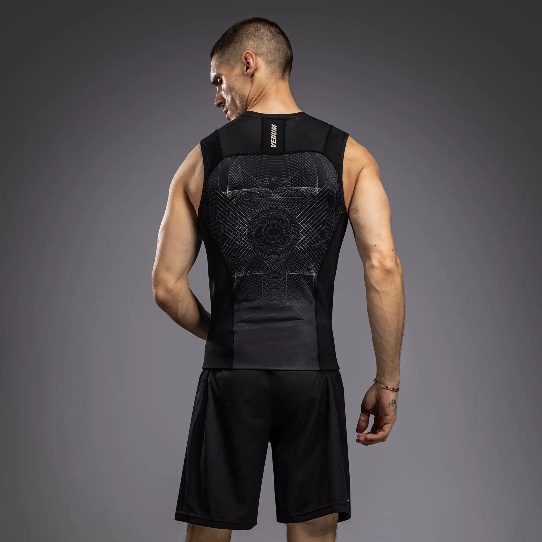 Venum Рашгард - Venum G-Fit Air Rashguard Sleeveless - Black, заден изглед