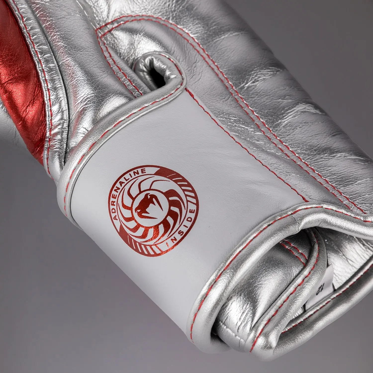 Venum Giant 3.0 Boxing gloves - Red/Silver - Special Edition, лого Adrenaline Inside