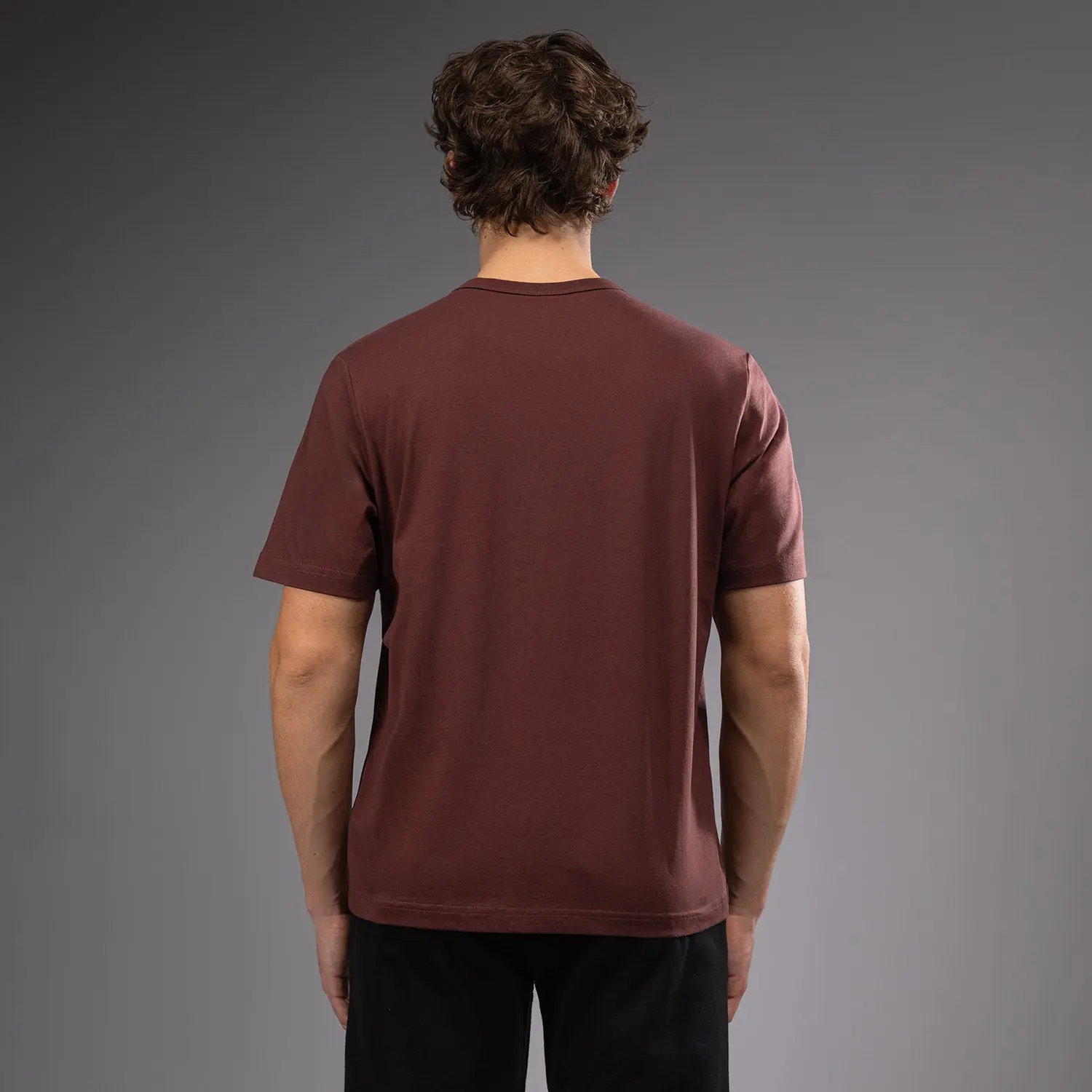 Venum Тениска - Venum Giant T-shirt - Ice, мъж с кафява тениска - Venum Giant T-shirt - Ice, гръб