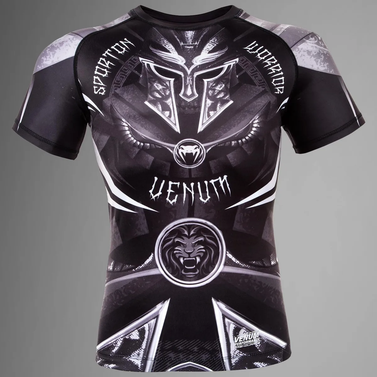 Рашгард Venum Gladiator 3.0 с къс ръкав - черен/бял
