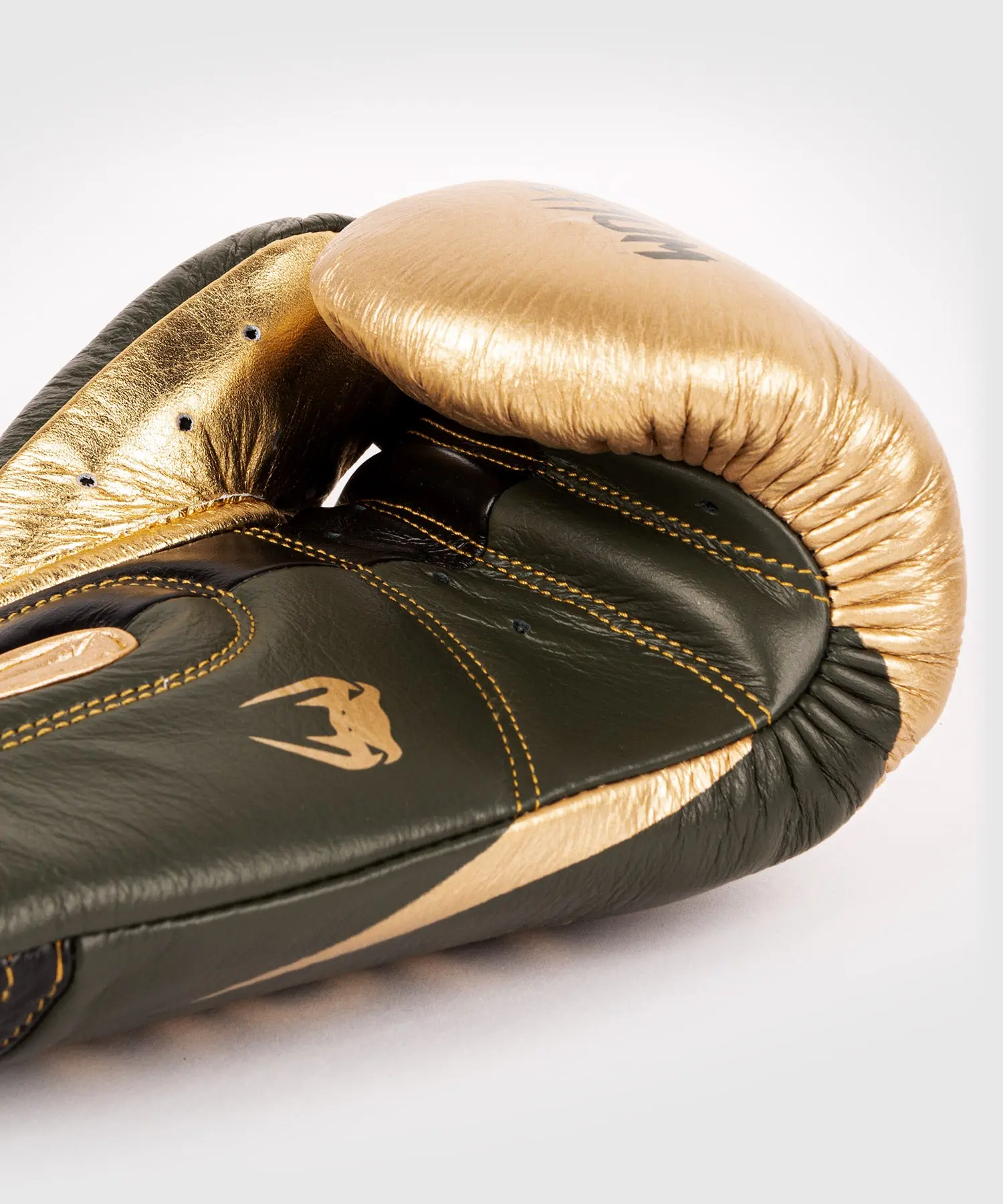 Venum Hammer Pro Boxing Gloves Velcro - Khaki/Gold вътрешна част