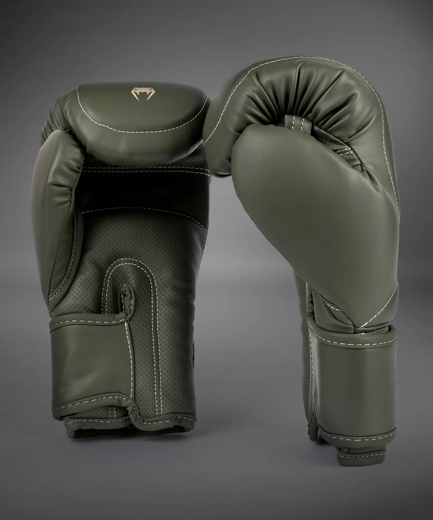 Venum Impact Evo Boxing Gloves - Military Green отстрани