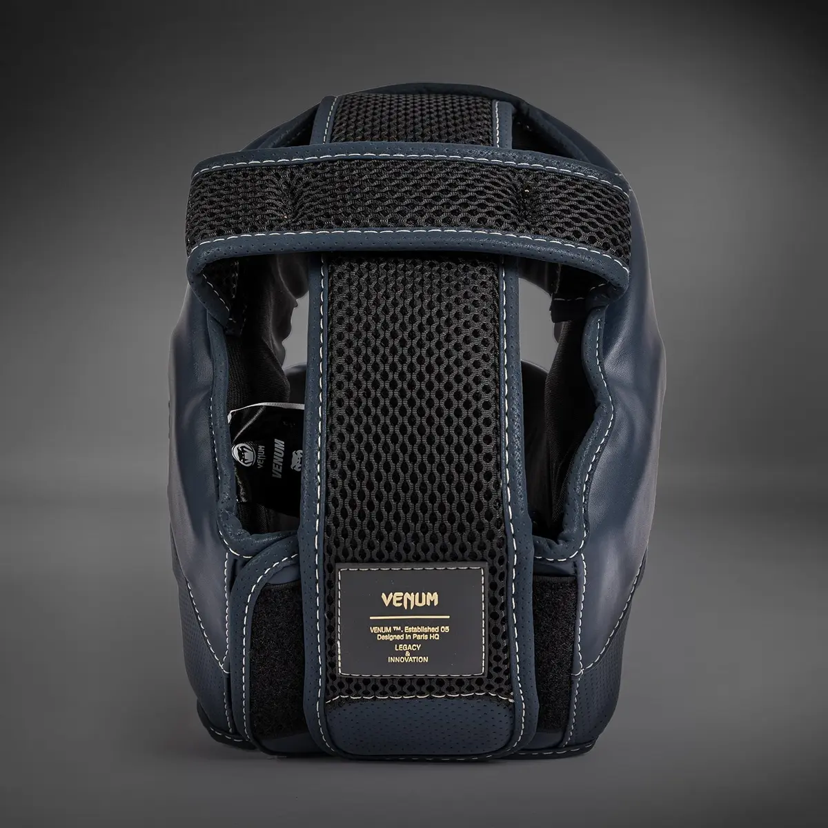 Venum Impact Evo Headgear - Icy Blue, заден изглед с етикет