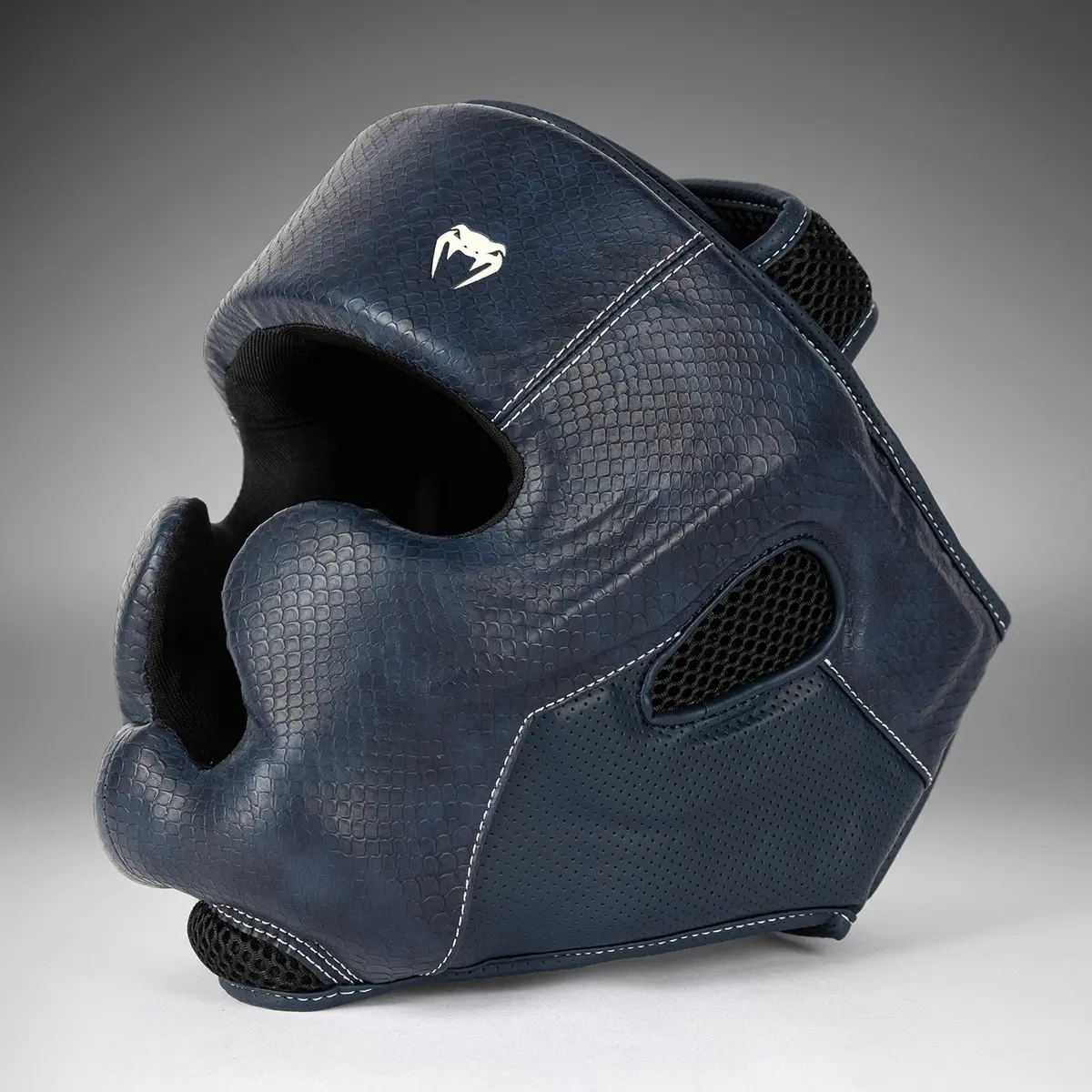 Venum Impact Evo Scales Headgear - Midnight Blue, изглед отстрани