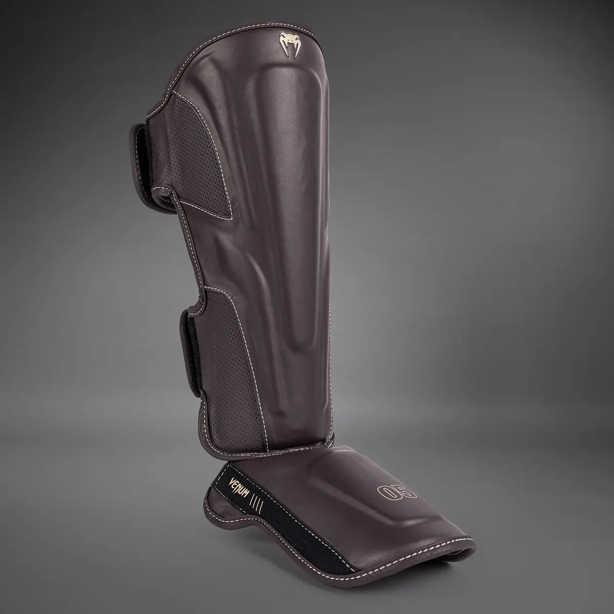 Venum Impact Evo Shin Guards - Chocolate страничен изглед