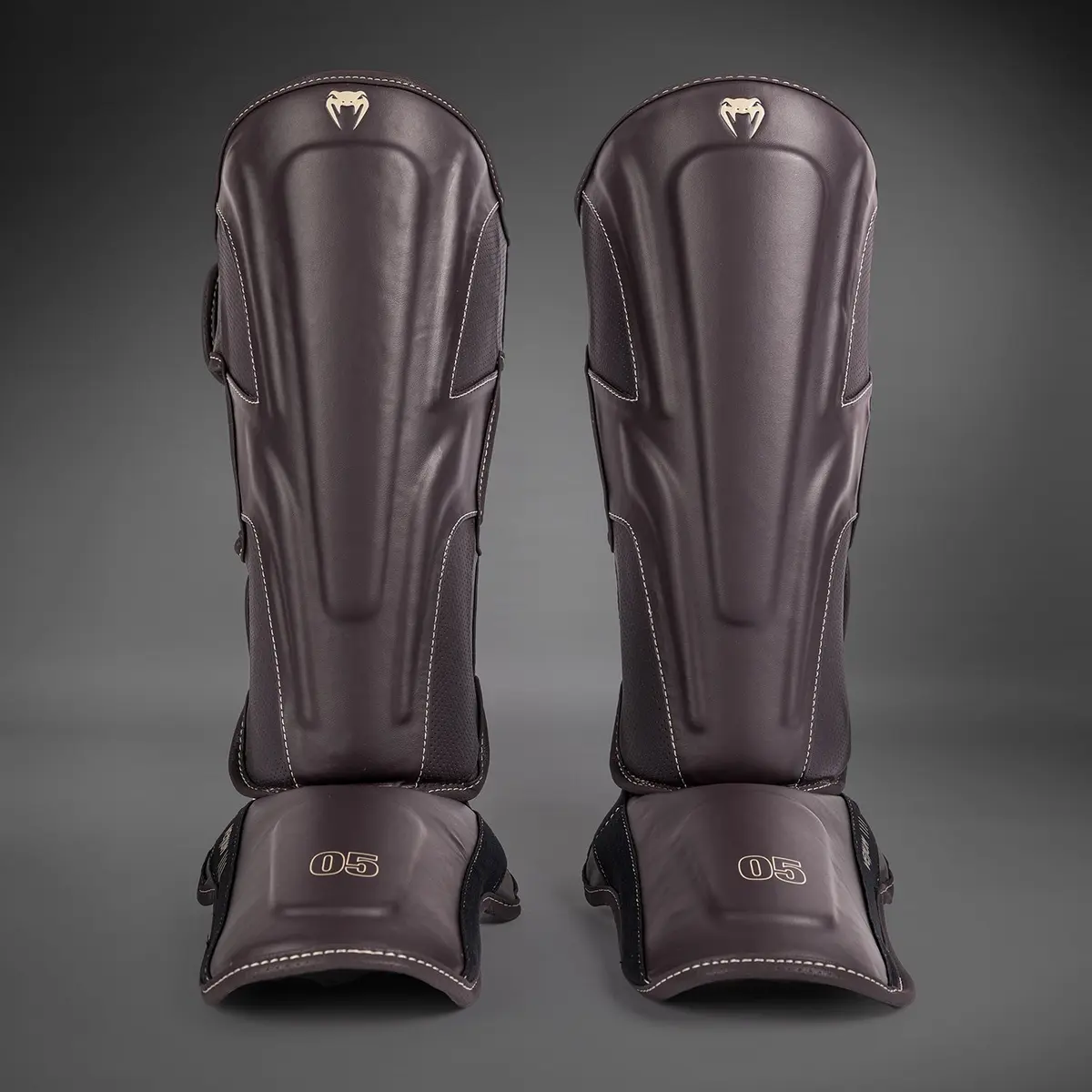 Venum Impact Evo Shin Guards - Chocolate