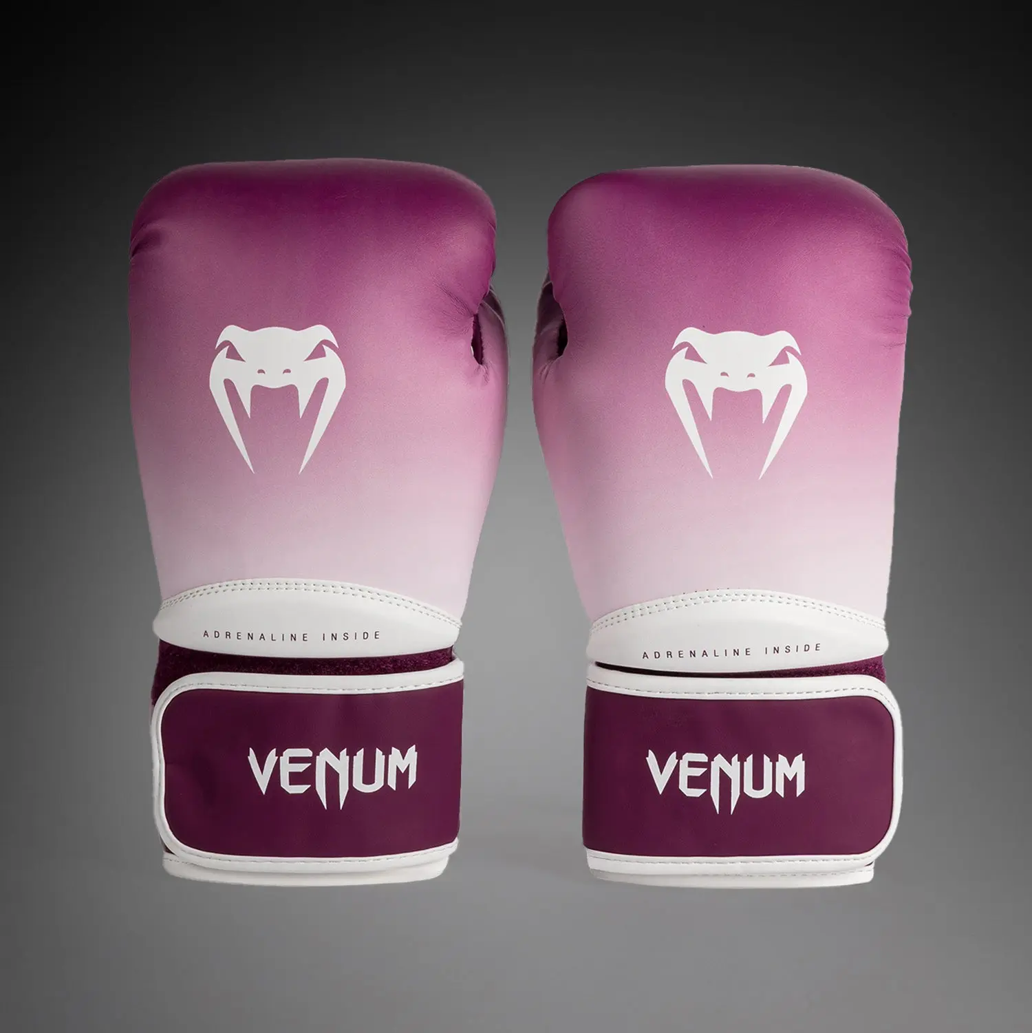 Venum Iris Boxing Gloves - Plum/white отпред