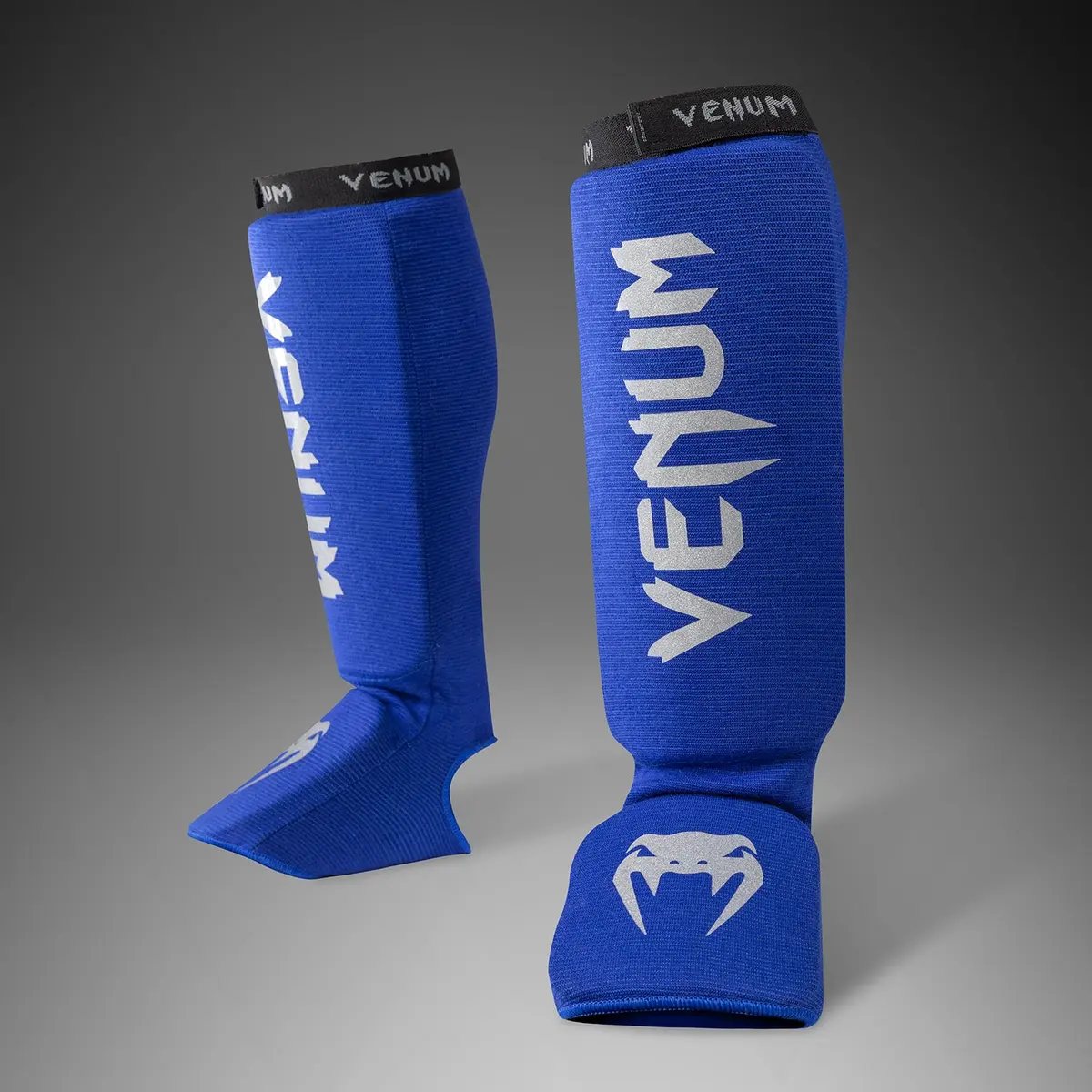 Venum Kontact Shinguards - Royal Blue/ Silver, страничен изглед
