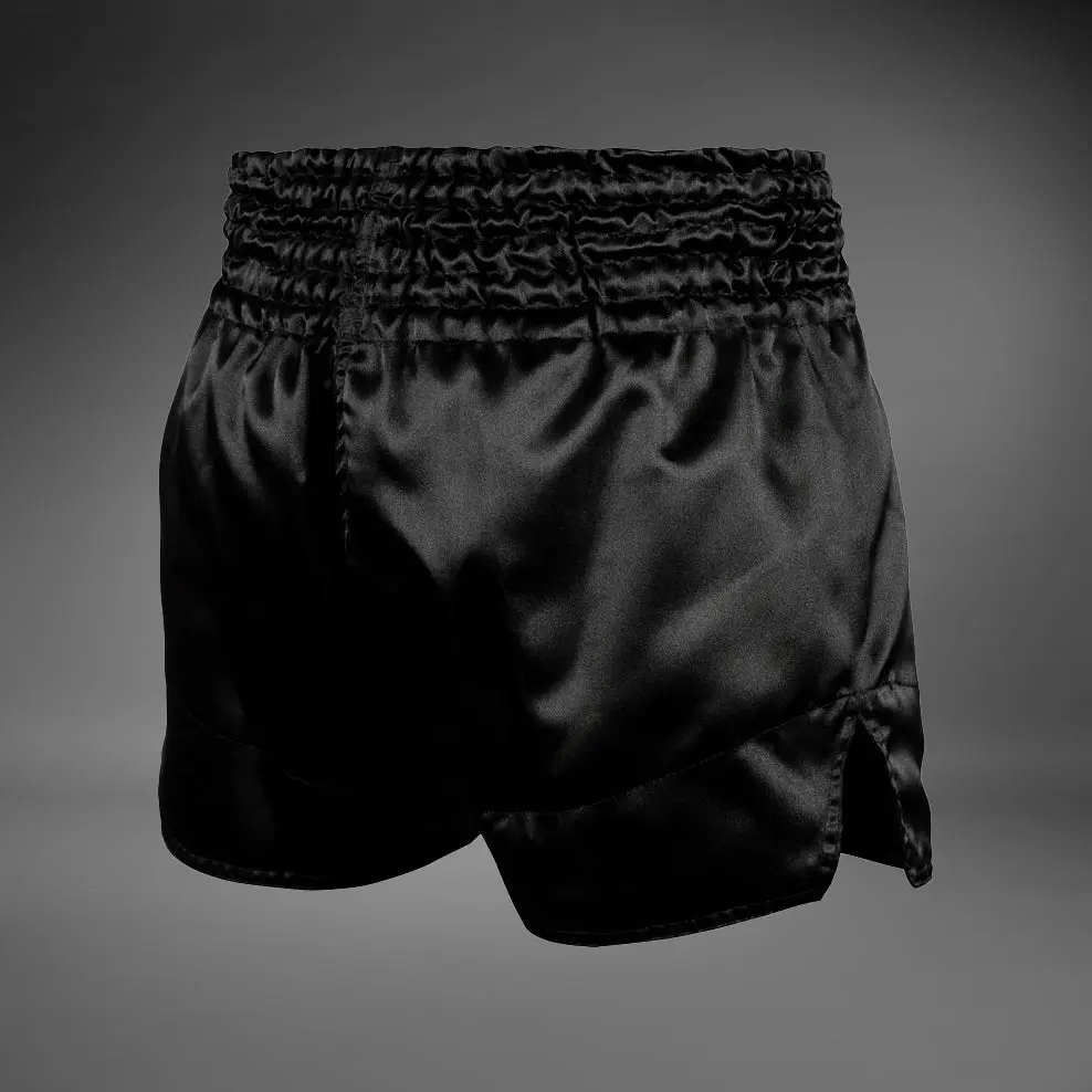 Муай Тай Шорти - Venum Muay Thai Shorts Classic - White/Black, черен цвят, заден изглед
