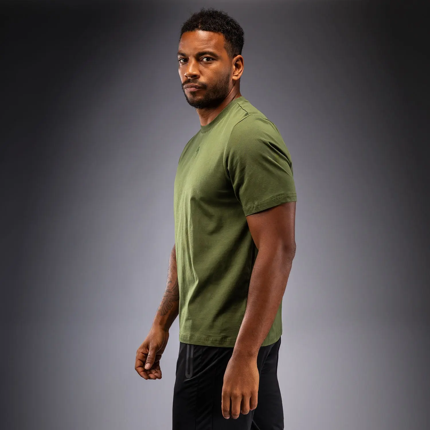 Тениска - Venum Naga T-Shirt Khaki, мъжки страничен изглед