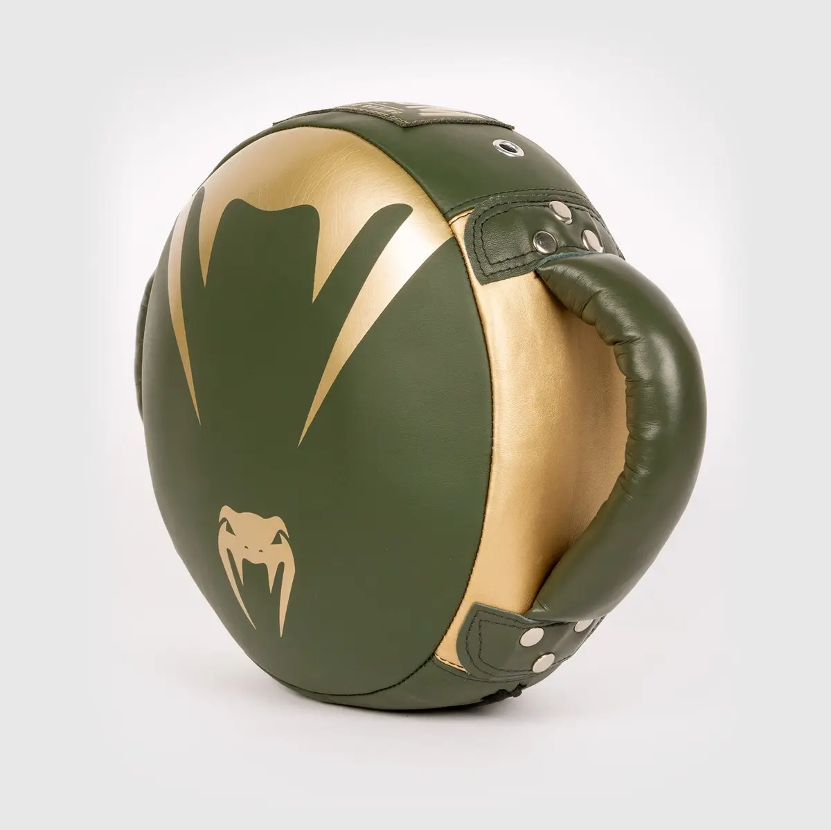 Venum Pro Boxing Mini Round Punch Shield Khaki/Gold страничен изглед