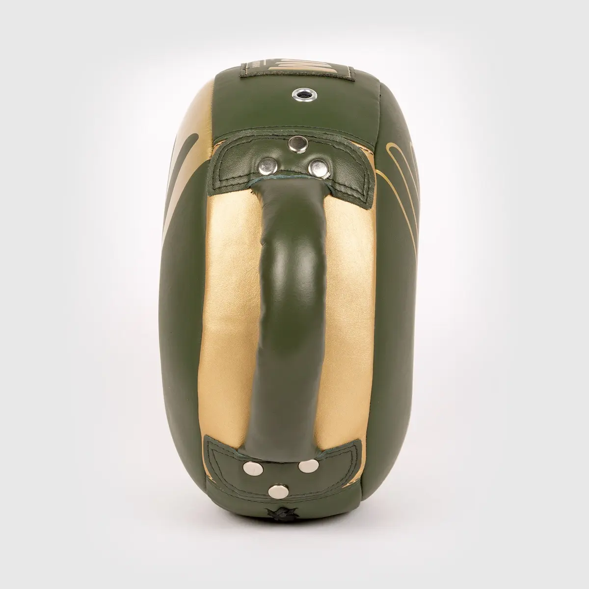 Venum Pro Boxing Mini Round Punch Shield Khaki/Gold отстрани