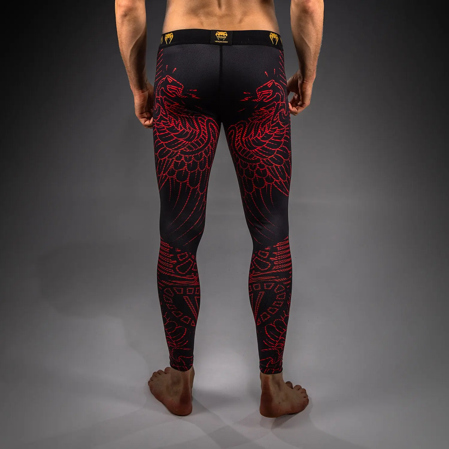 Къс клин - Venum Quetzal Fury Vale Tudo - Black/Fury Red/ Tangerine, заден изглед