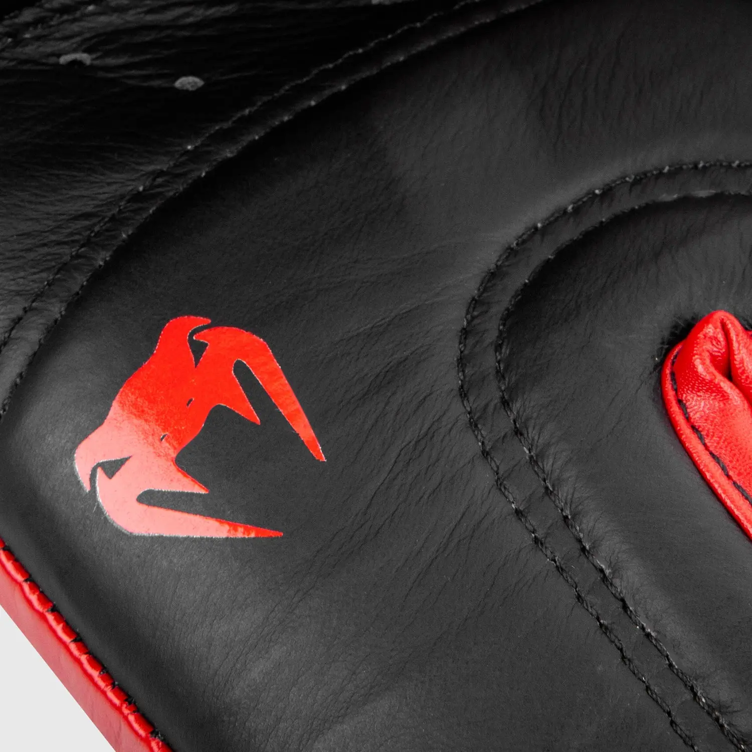 Venum Shield Pro Boxing Gloves Velcro - Black/Red, лого Venum