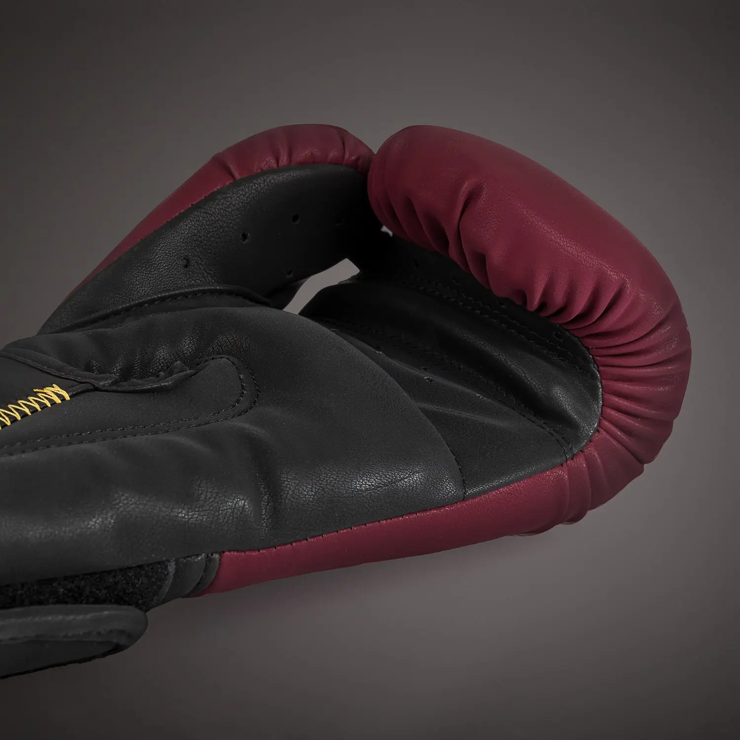 Venum Tactical XT Boxing Gloves - Black/Burgundy/Gold страничен изглед