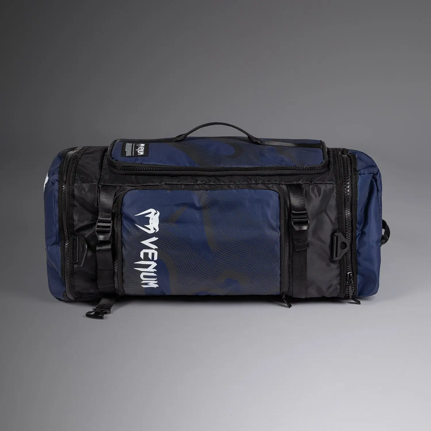 Venum Trainer Hybrid sports bag - Midnight Blue, преден изглед с етикет