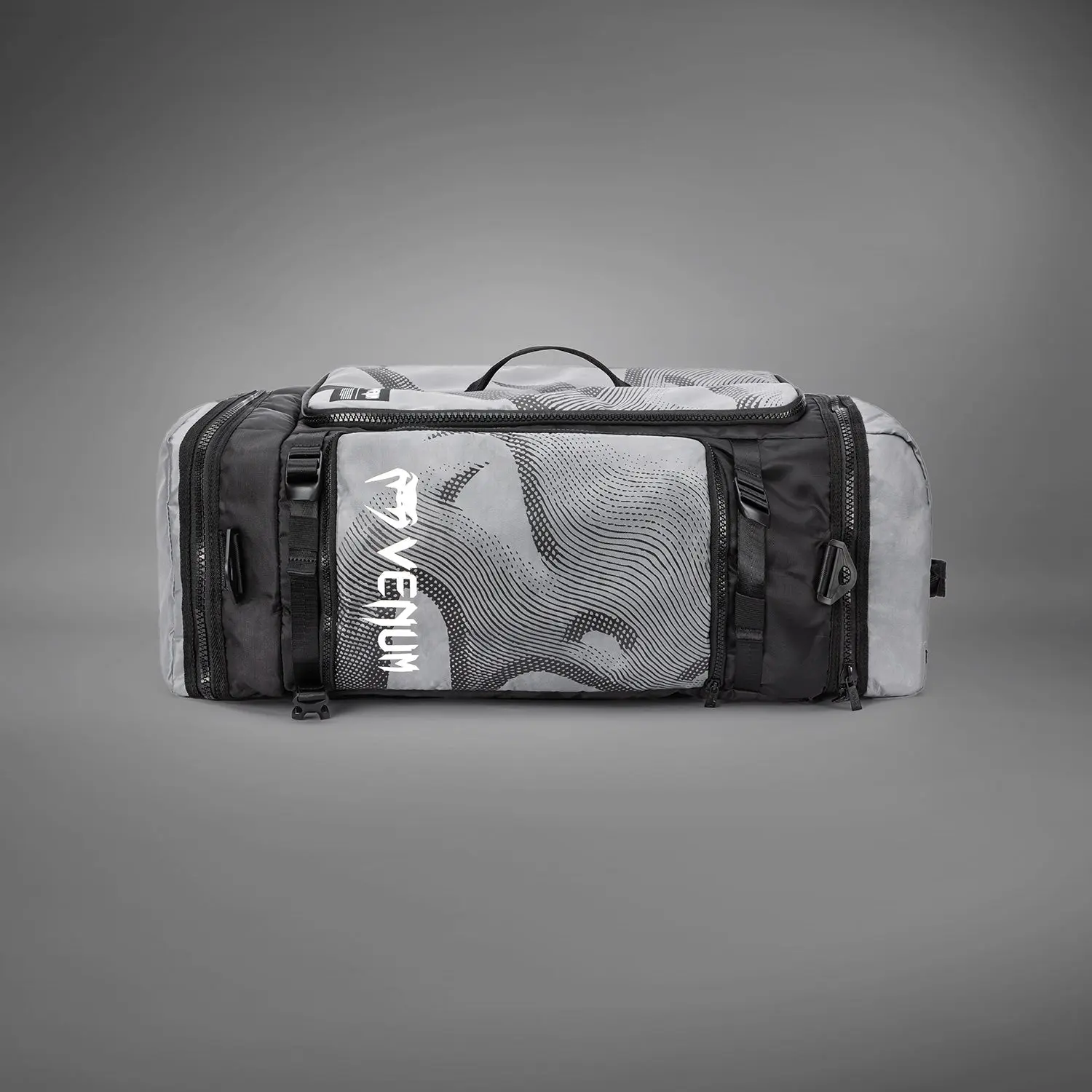 Venum Trainer Hybrid sports bag - Storm Grey, преден изглед с шарка