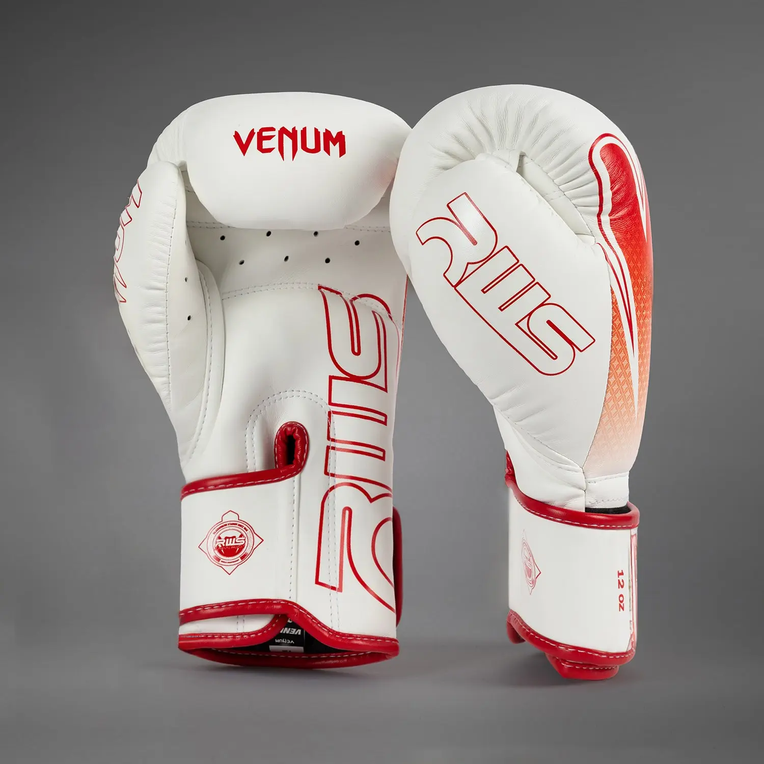 Venum x RWS 2.0 Boxing Gloves - White/Red страничен изглед