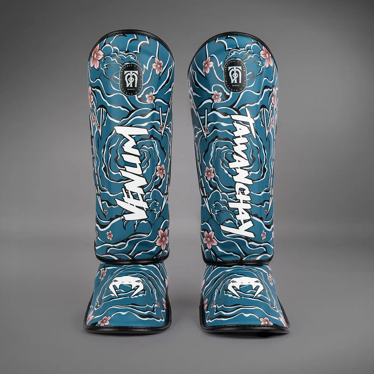 Venum x Tawanchay Shinguards Blue/White