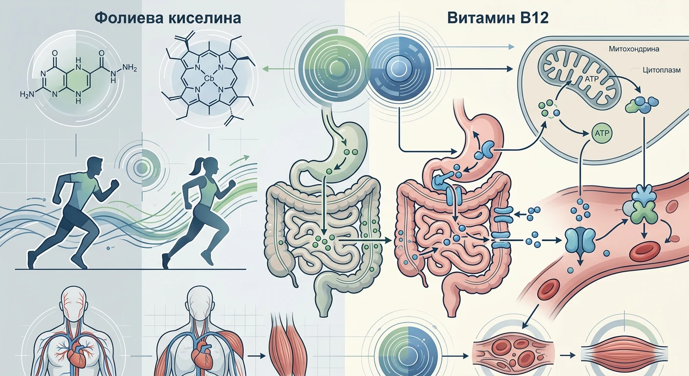 Механизъм на действие на фолиева киселина и B12