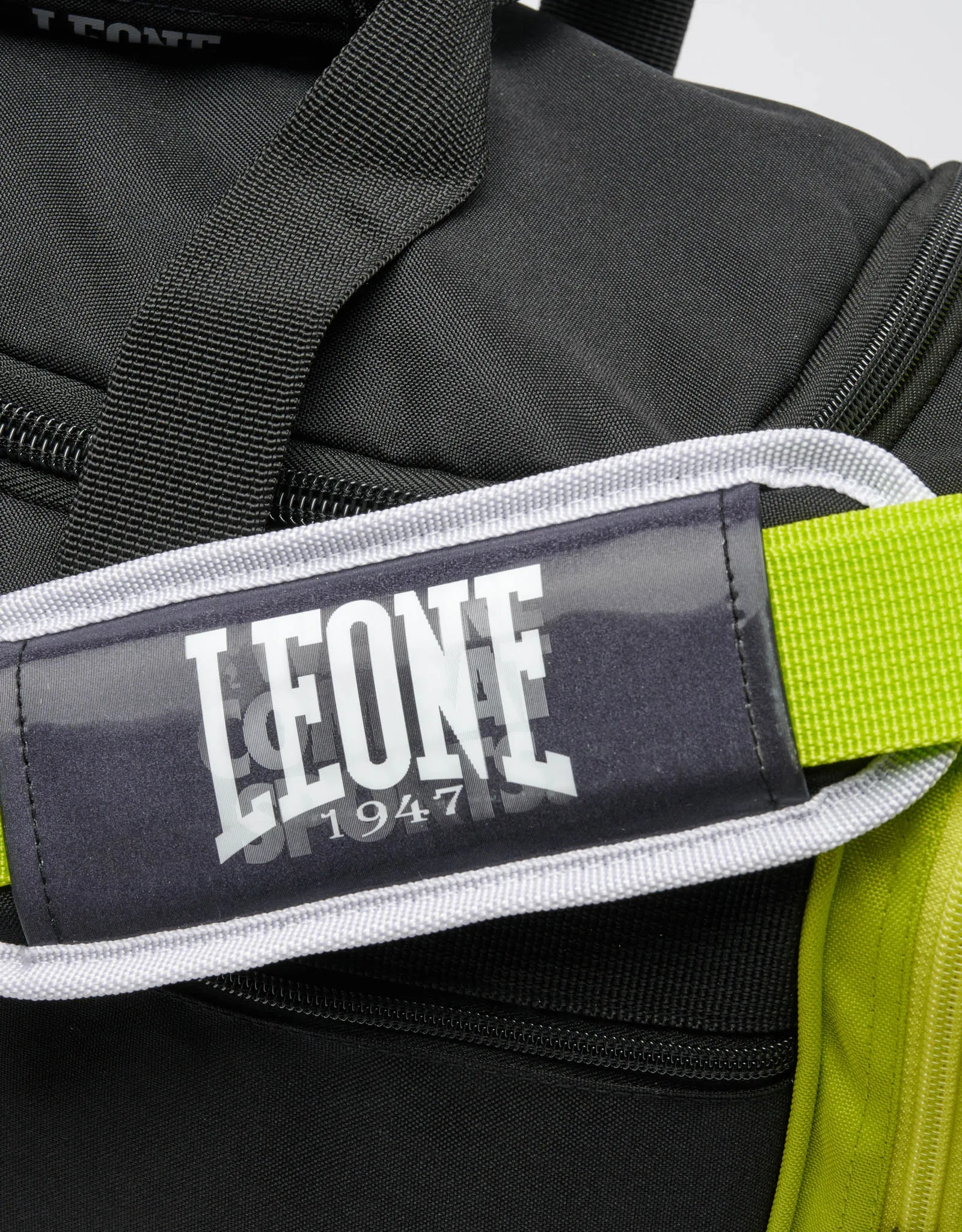 Leone 1947 Color Block Duffel Bag - Black, детайл с лого