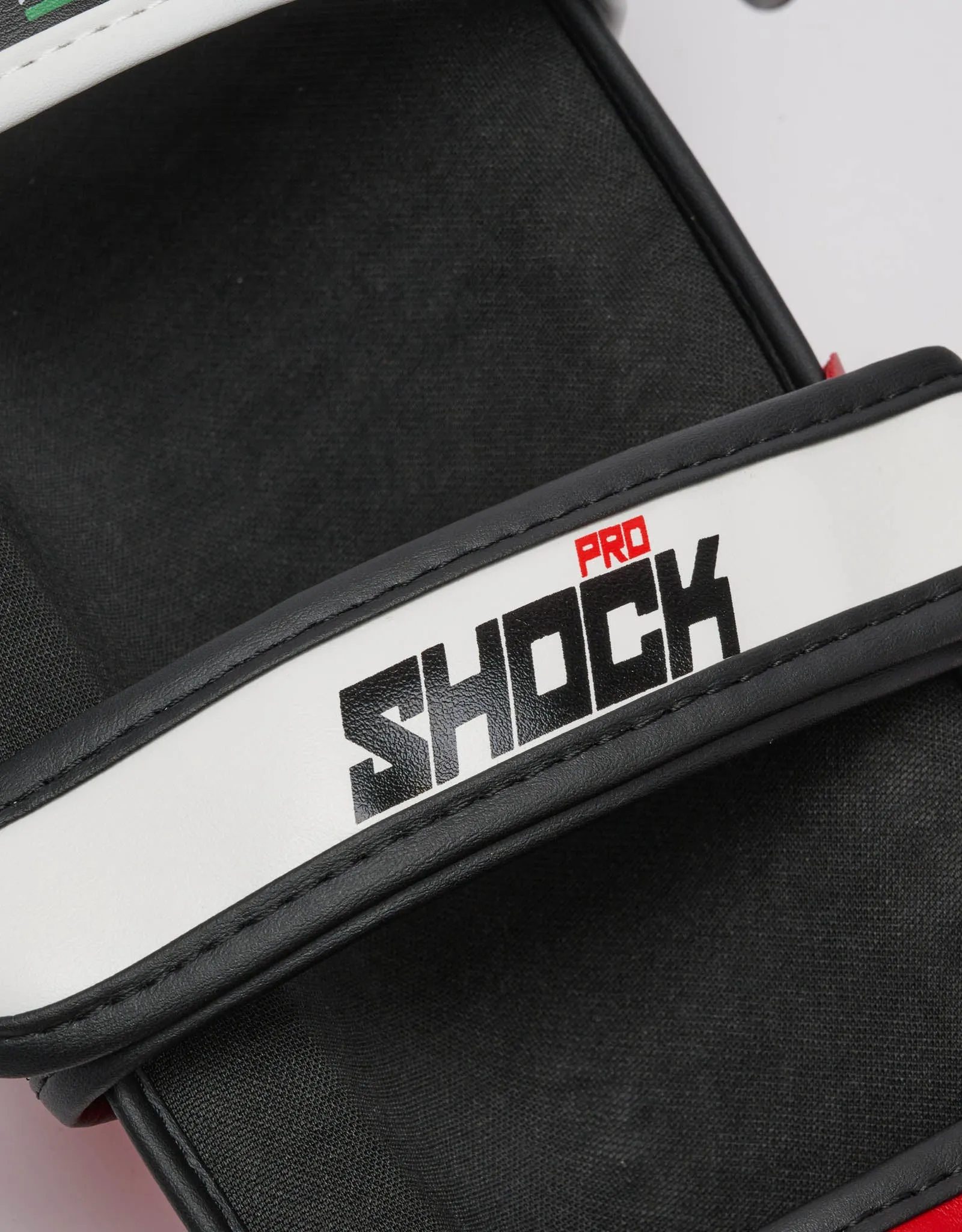 Leone 1947 Shock Pro Shin Guards - Red, детайл лента Shock
