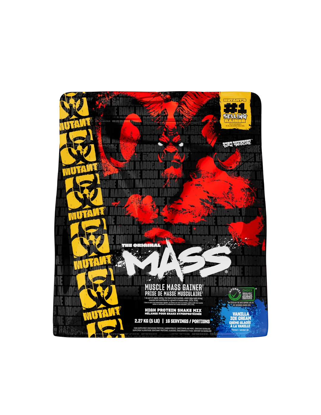 Mutant - Mass / 2200 gr. етикет с информация за калории и протеини