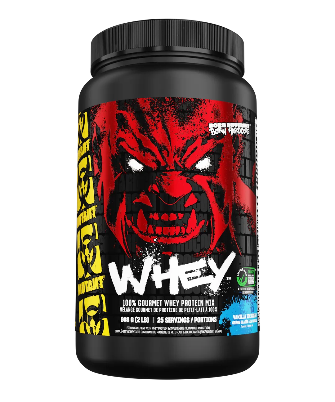 Mutant - Whey / 900 гр преден изглед на етикета