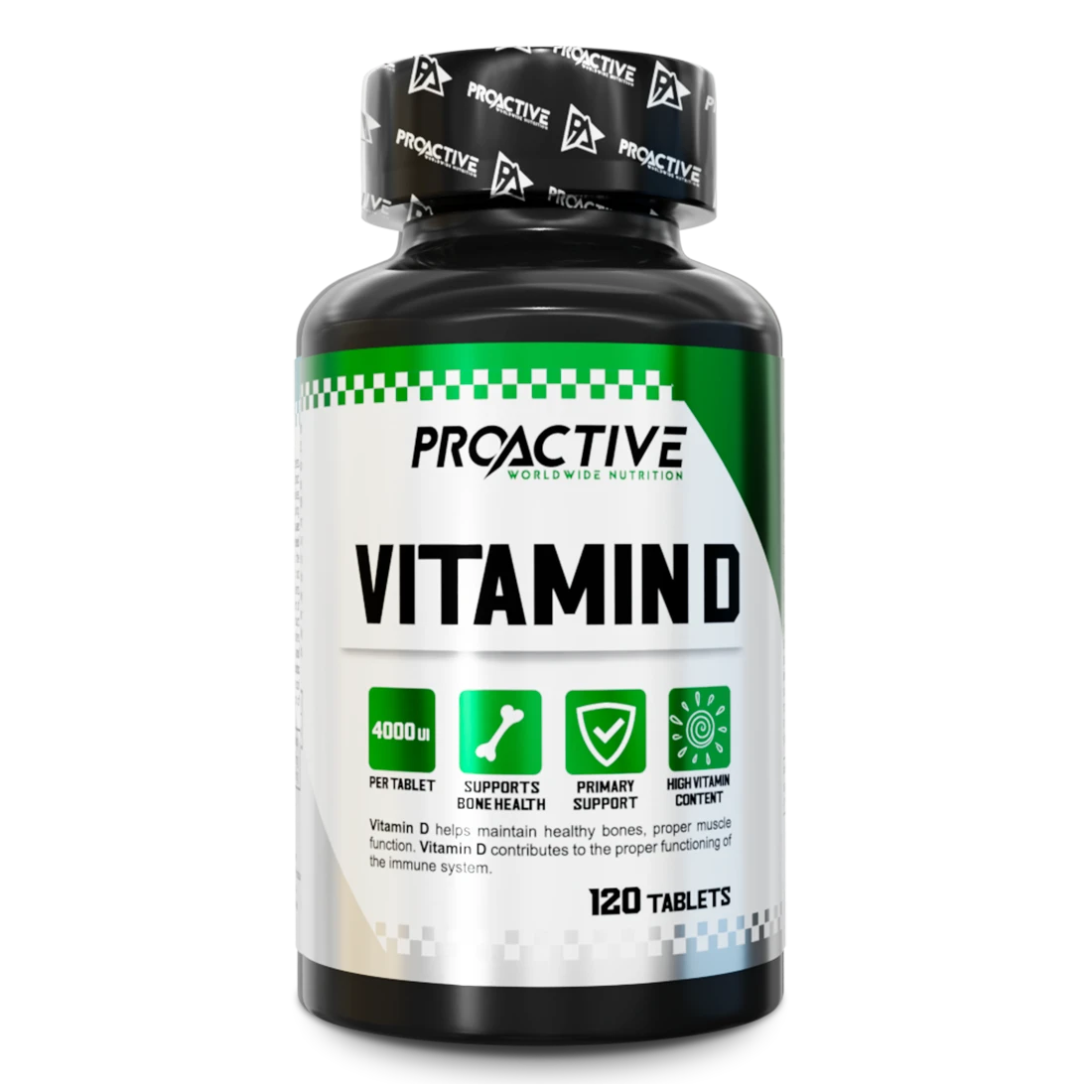 ProActive Vitamin D3 4000IU 120 tabs етикет с информация за продукта