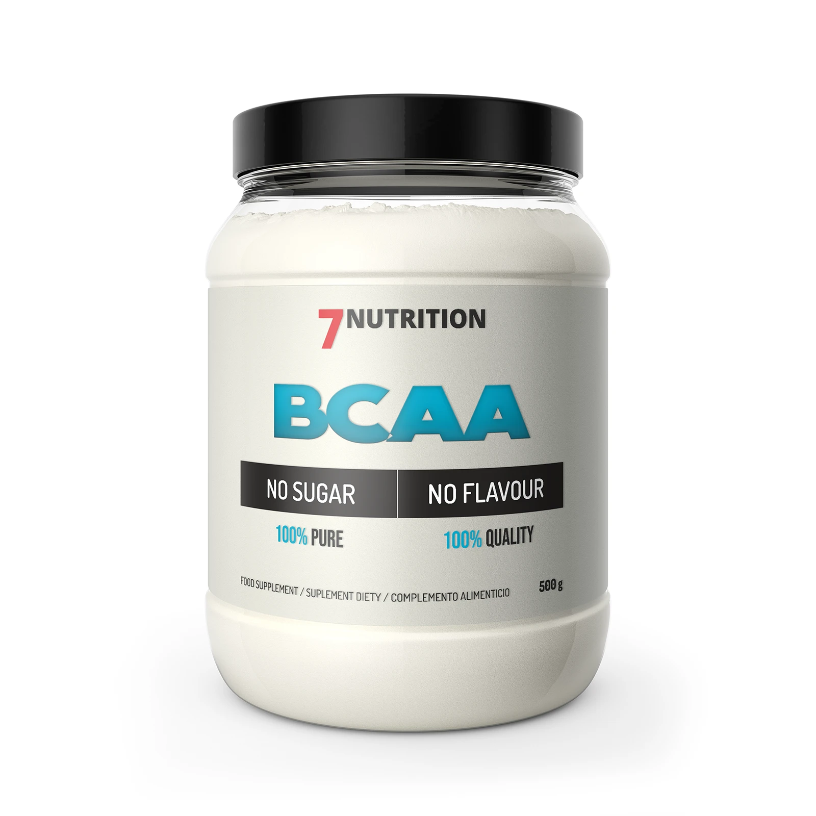 7Nutrition - BCAA 100% 500g опаковка преден изглед