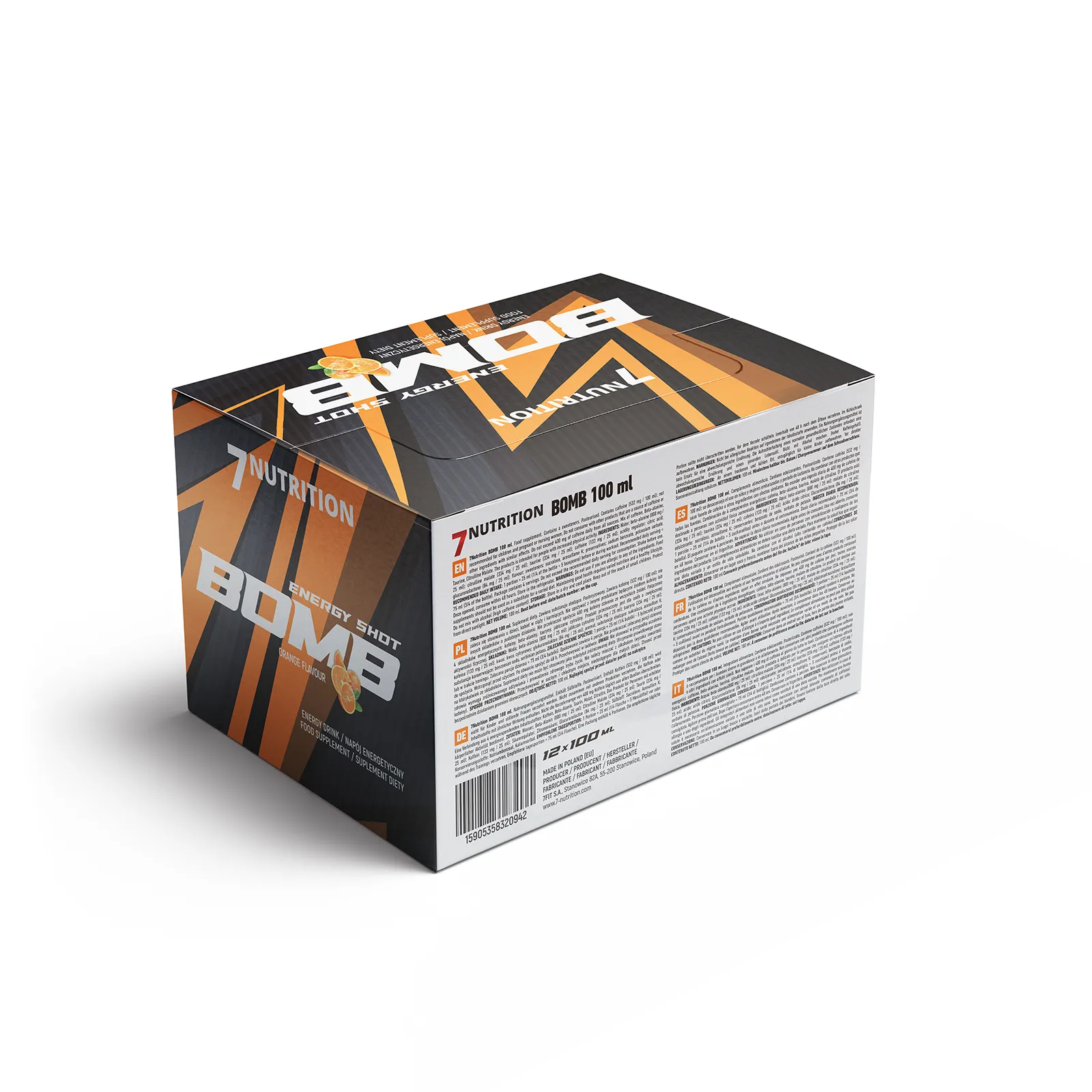 7Nutrition - BOMB Display 12x100 ml Orange