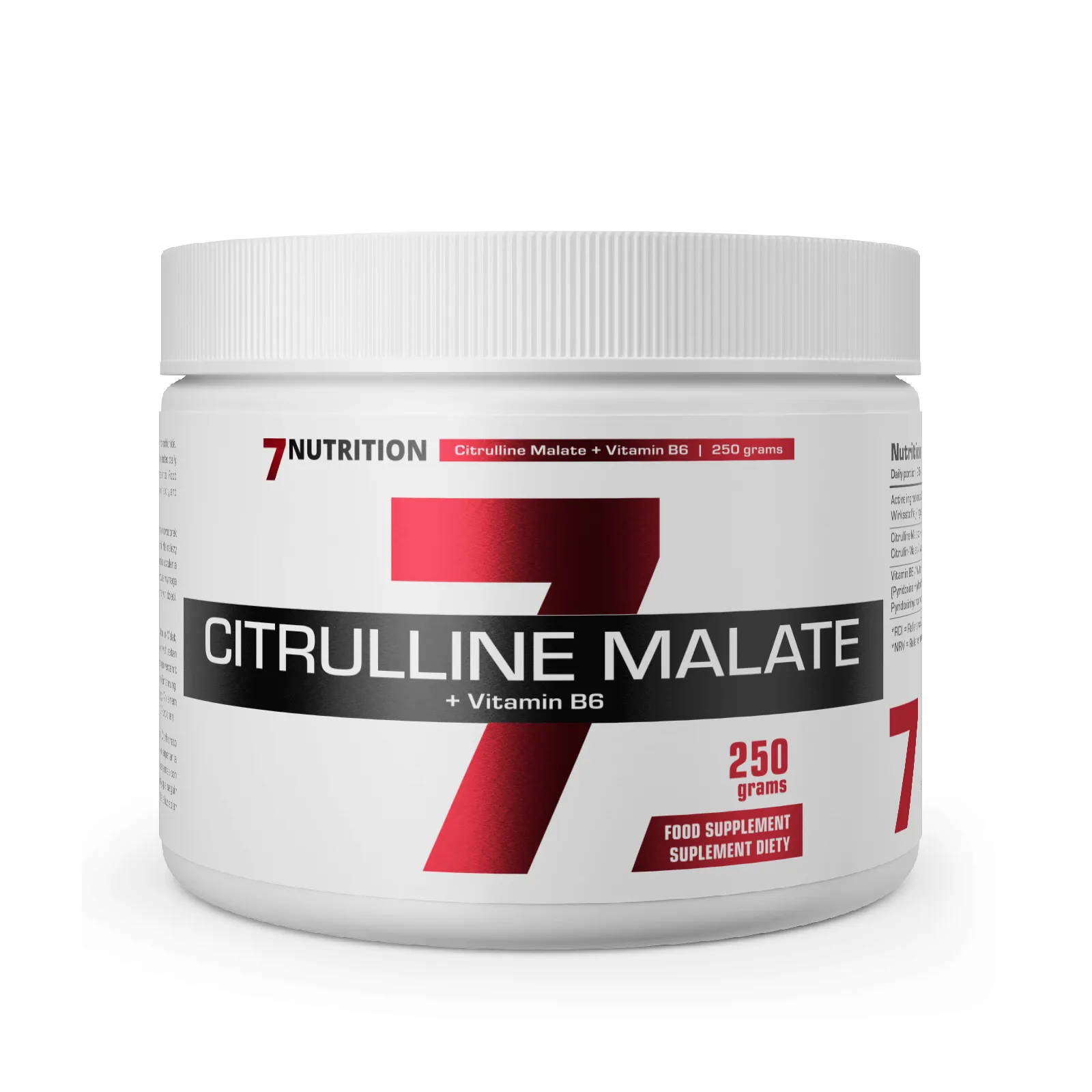 7Nutrition - Citrulline Malate 250g преден изглед на буркана