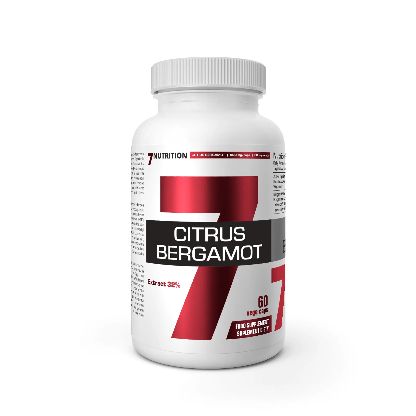 7Nutrition - CITRUS BERGAMOT 60 vege caps етикет с информация