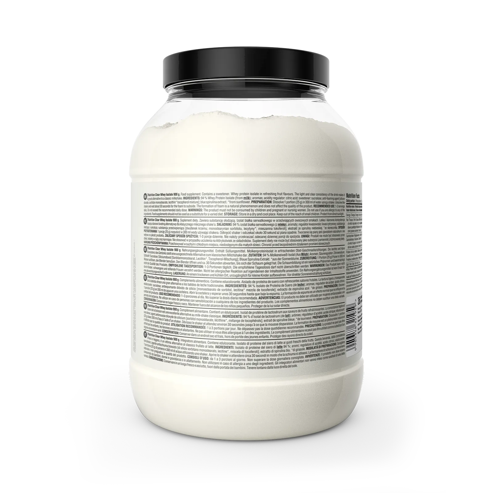 7Nutrition - Clear Whey Isolate 900g преглед на съставките и информацията за продукта