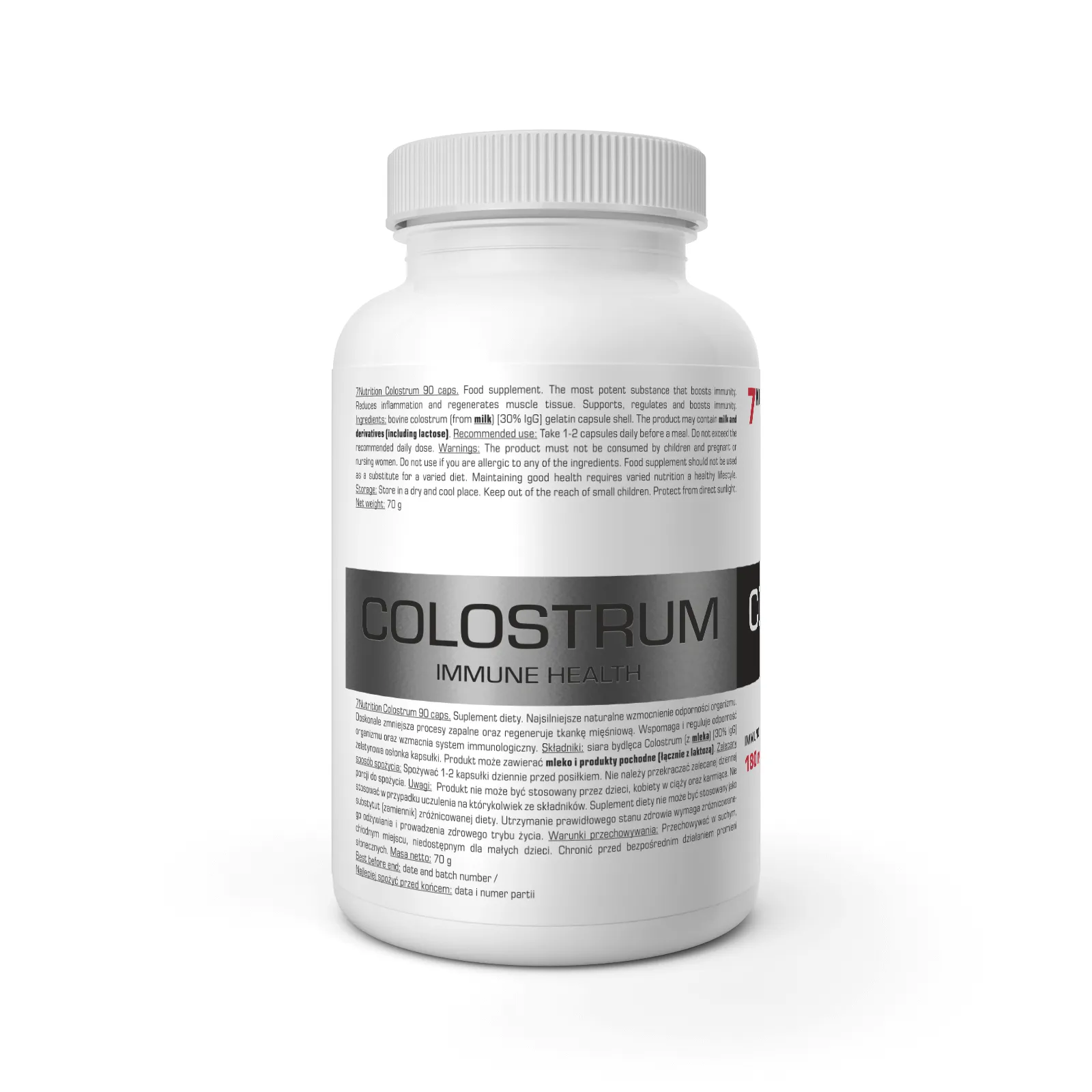 7Nutrition - COLOSTRUM 90 caps хранителна таблица