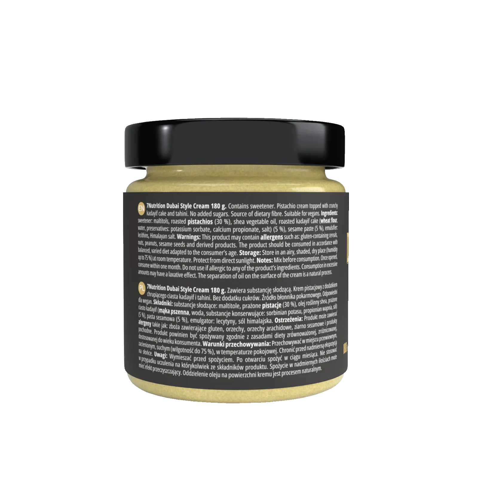 7Nutrition - Dubai Style Cream 180g хранителна таблица