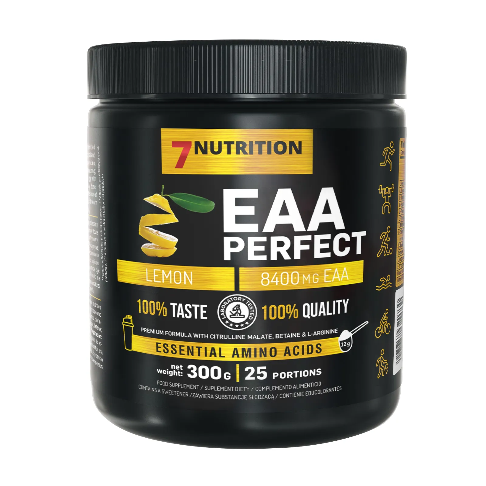 7Nutrition - EAA PERFECT 300 G етикет със съставки и информация