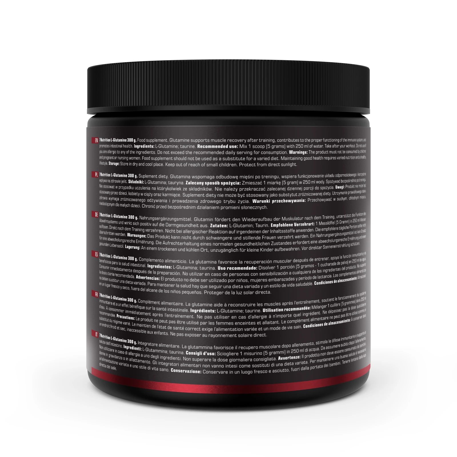 7Nutrition - GLUTAMINE 300g без вкус, 300 грама, 60 дози