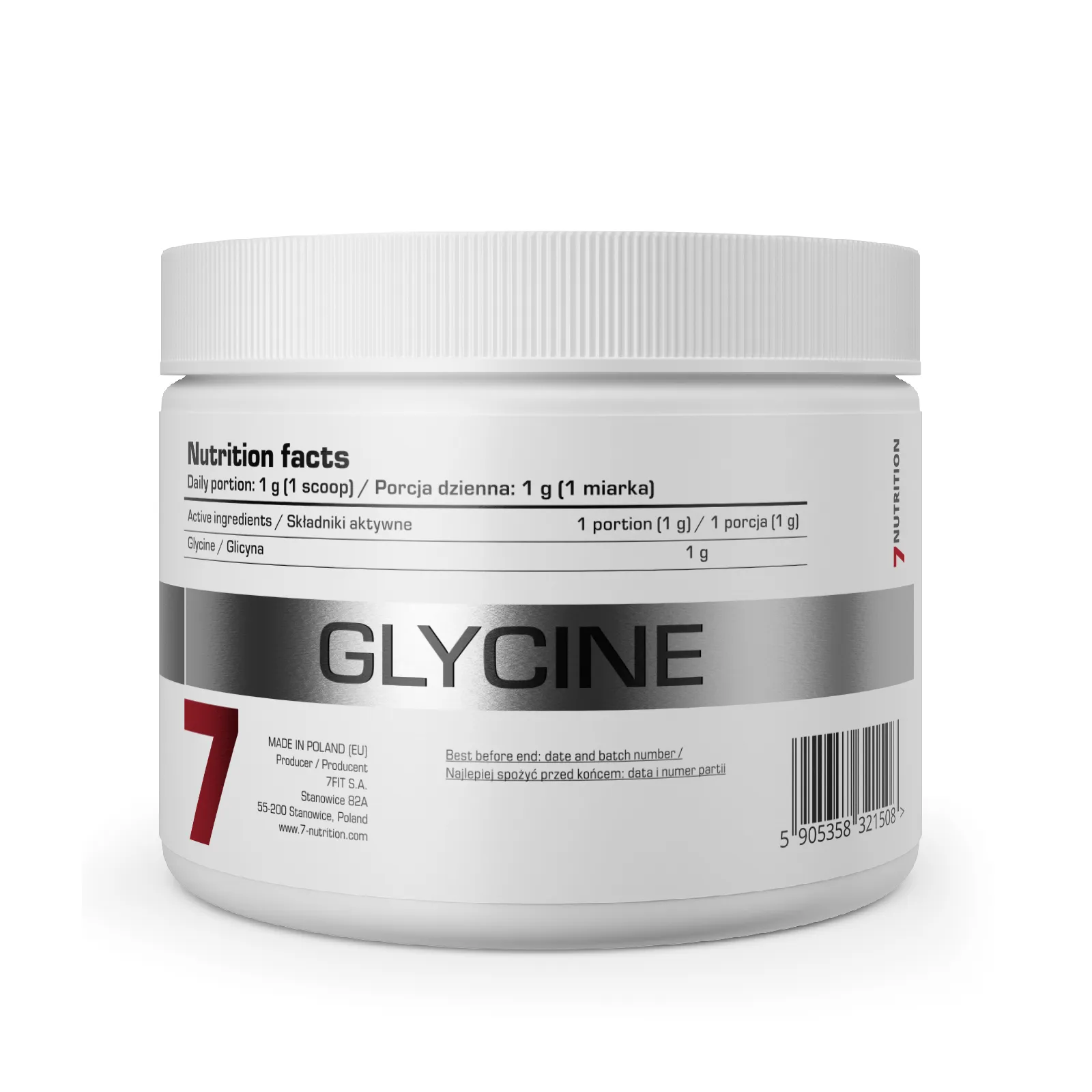 7Nutrition - GLYCINE 250G PURE