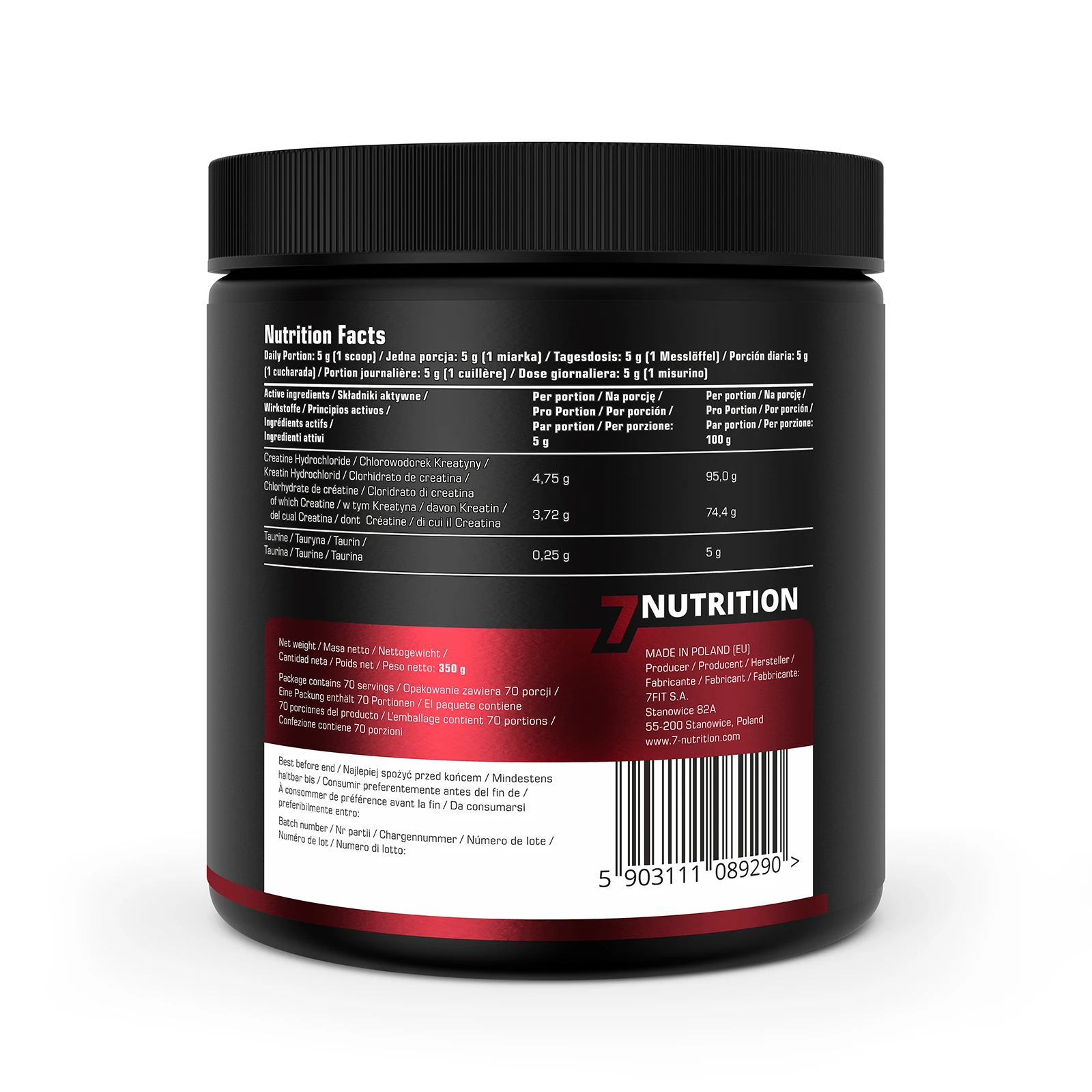 7Nutrition - HCL Creatine 350g