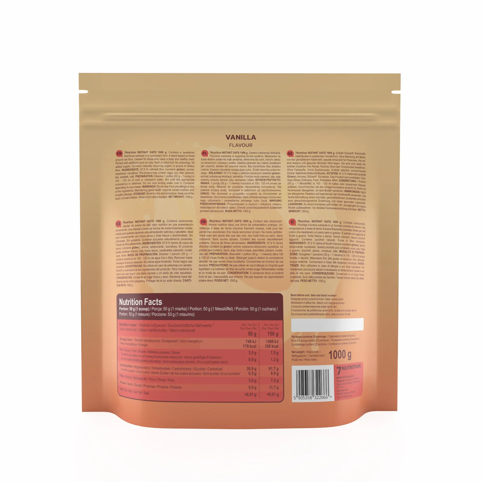 7Nutrition - Instant OATS 1kg