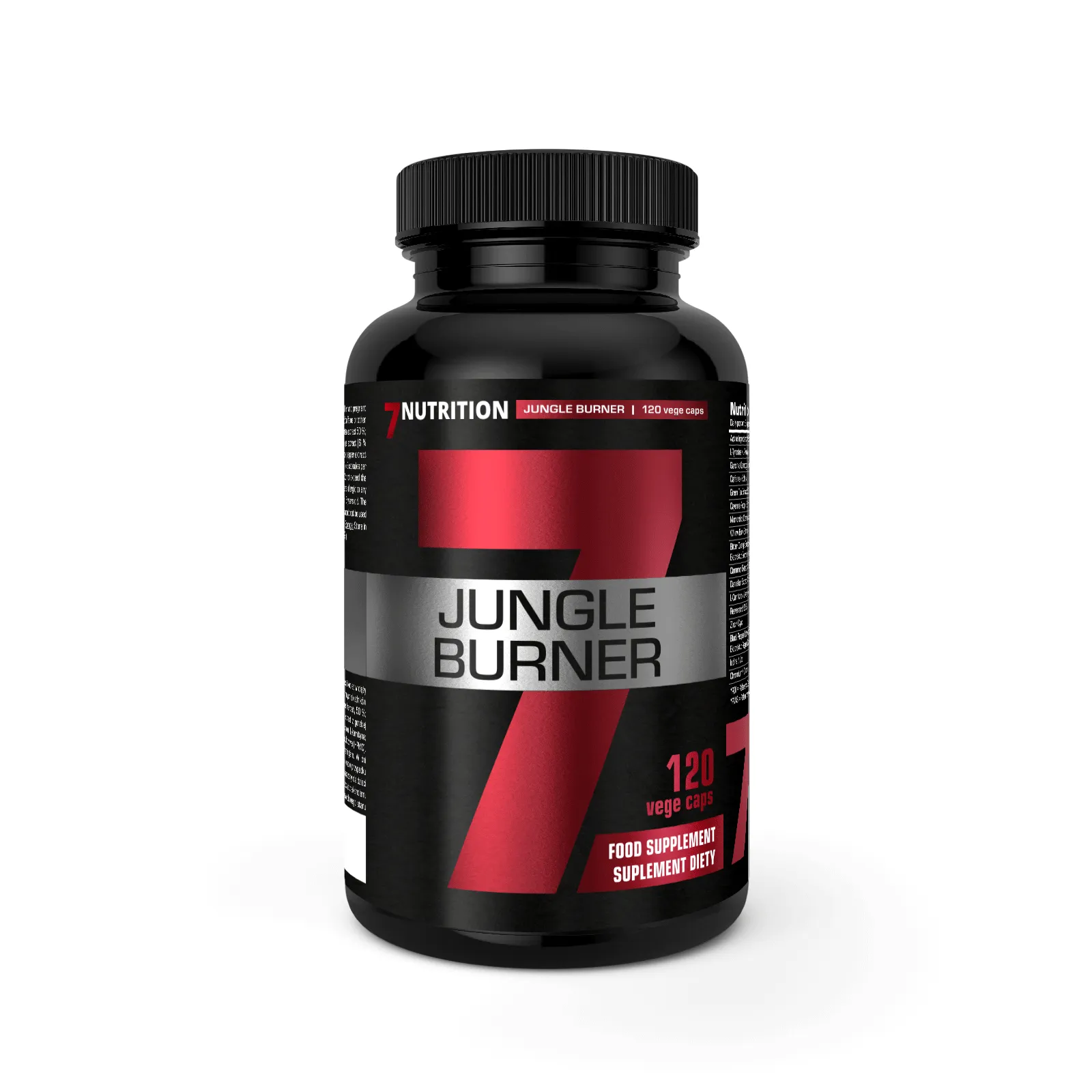 7Nutrition Jungle Burner 120 vege caps преден изглед на бутилката