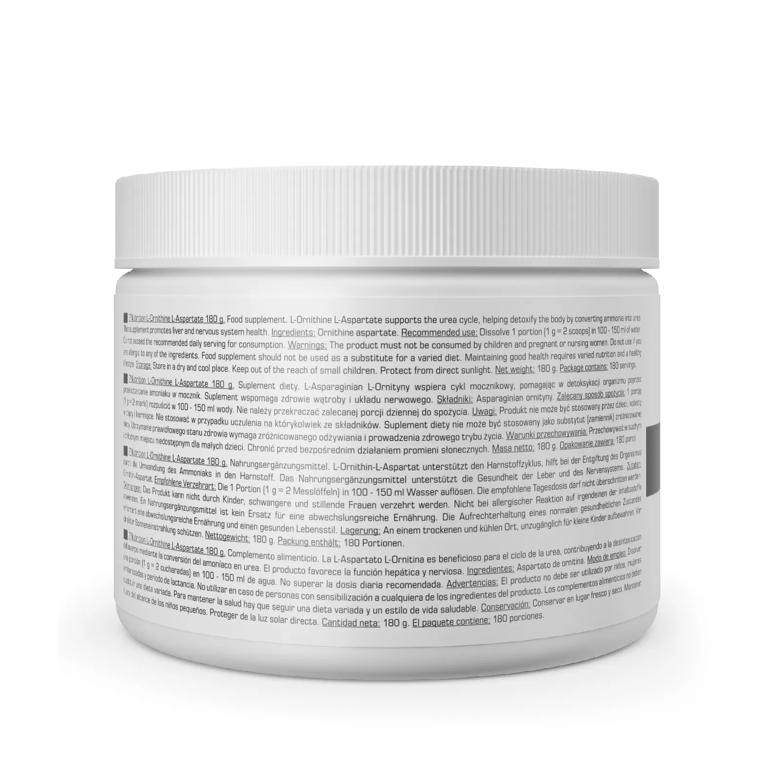 7Nutrition - L-ORNITHINE L-ASPARATE 180G
