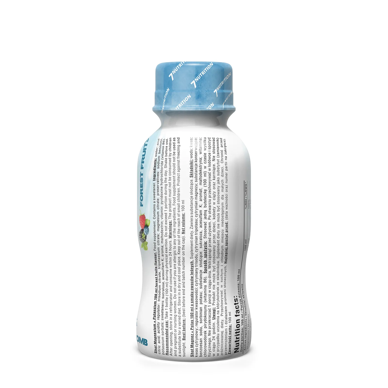 7Nutrition - MAGNESIUM & POTASSIUM 100ml FOREST FRUITS опаковка тип бомба с плодова картинка